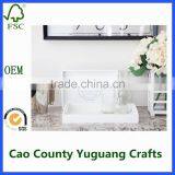 White Wooden Antique Serving Tray Carrying Tray With Handles thumbnail-5