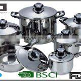 12 Pcs Stainless Steel Cookware Set