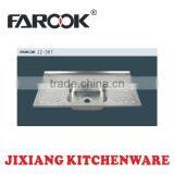 Stainless Steel Kitchen Single Bowl Sink With Tray thumbnail-1