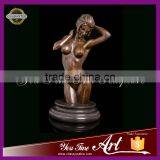 Small Bronze Nude Woman Girl Sculpture thumbnail-1