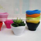 Unique Shape Resin Bright Color Flower Pot thumbnail-2