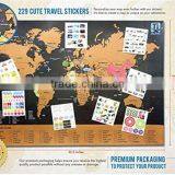 Travel Inspired Scratch Wanderlust Poster Map With 229 Travel Stickers AMA-10 thumbnail-3