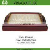 Nice Bamboo Tray With Wooden Frame