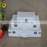 White Wholesale Empty Lightweight Wood First Aid Box With Handle thumbnail-1