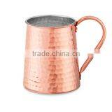 Hammered Copper Mug With Nickel Finish Inside thumbnail-1