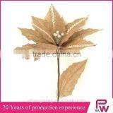 Cheap Price Linen Poinsettia Christmas Decorations thumbnail-2