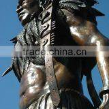 Outdoor Garden High Quality Metal Life Size Statue of Warrior for Sale thumbnail-4