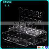 Multiple Function Clear Acrylic Earring Box With Small Drawer thumbnail-2