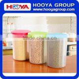 1.5L Round Transparent Plastic Three Portion Cereal Storage Container Dry Food Container Airtight Flip Top Food Saver Containers thumbnail-3