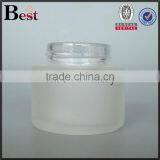 Hot Products Frosted Cosmetic Cream Glass Jar 50ml Empty Glass Jar Cost Price With Silver Aluminum Lid China Suppliers thumbnail-3