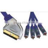 21 PIN Plug Scart(120) to 4RCA Plug Scart Cable thumbnail-1