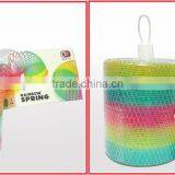 Hot Plastic Magic Rainbow Coil Spring 8.7 *9 cm Big Size Slinky Colorful Novelties Educational Toy thumbnail-2