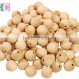 Wooden Beads, Natural Wooden Beads, Eco-friendly Wooden Beads, Beech Wood Beads, Beads With Hole for Crafting thumbnail-1