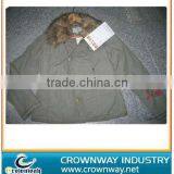 Ladies/ Womes Emroidered Vintage Navy Coat With Fur Collar thumbnail-1