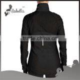 Black Fitness Rain Jacket Soft Hand Feeling Fabric for Jacket thumbnail-2