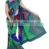 Printed Saree in Four Color With Blouse thumbnail-2