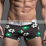 Custom Men's Fashion Underwear Cotton Printed Flower Underpants Button Decorative Pouch Enhancing Boers for Men thumbnail-3