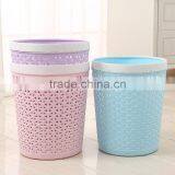 Colorful Eco-friendly Ratten Trash Can Round Plastic Waste Bin thumbnail-5