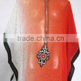 ORANGE Georgette Shaded CAFTAN Kaftan Tunic Poncho Zip Cover up thumbnail-2