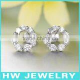 40617 Micro Pave 925 Sterling Silver Earrings thumbnail-1