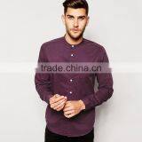 Lightweight Shirt Men In Twill With Grandad Collar thumbnail-1