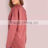 MGOO Ladies Oversized Laced Up Sweatshirt Dress Rose Jumper Crisscross Belt Pullover Hoodies 100% Cotton thumbnail-2