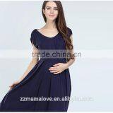 MamaLove Europe Long Maternity Clothes Maternity Dress Breastfeeding Dresses Maxi Nursing Dresses thumbnail-3