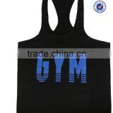 GYM Text Printing Long Tank Tops for Men Cheap Mens Long Tank Tops thumbnail-3