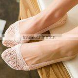 Zm35589a New Model Ladies Fancy Short Lace Boat Socks thumbnail-1