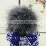 High Quality Winter Warm Hot Fashion Lady Thicken Beanies Knit Winter Hat Cap With Faux Fur Ball thumbnail-6