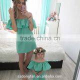 2017 Mother And Daughter Matching Dresses Plus Size Dress Party Frock Designs thumbnail-3