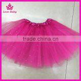 New Design Children's Skirt Round Pearl Pink Mini Fluffer Dancing Skirt for Kids thumbnail-1