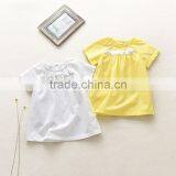 S33577W Summer Casual Baby Children Girls Cotton Short Sleeve Blouse thumbnail-1