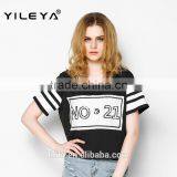 Sports Style Latest 2015 Summer Elegant Shirts for Ladies With Paillettes Decoration thumbnail-1