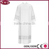 Wholesale Custom Size and Lace Pattern Robe White Long Alb thumbnail-1