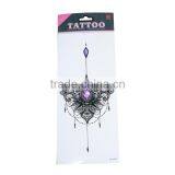 Paper Removable Waterproof Temporary Sternum Tattoo Sticker Body Art Purple Leaf Pattern Temporary Tattoos China thumbnail-1