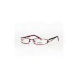 Metal Women Dixon Optical Eyeglass Frames For Rectangular Face , Red / White And Black