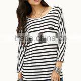 2014 Plus Size t Shirt Striped Long Sleeve t Shirt Fashion Woman Long Sleeve t Shirt thumbnail-1