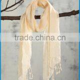 Wholesale 2017 New Design Lady's Fashionable Natural Linen Scarf thumbnail-6