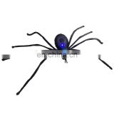 Halloween Black Hairy Spider W/LED Light for Halloween Decorations