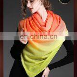 Winter Scarf 100% Wool Gradient Lady Scarf Wholesale Scarf Orange thumbnail-2