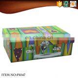 Portable Mini Paper Cardboard Medicine Cabinet Suitcase Gift Box Storage Box With Antique Metal Handle