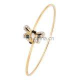 Unique Design Yellow / Black Enamel Ladies Fancy Designer Bee Copper Bangles