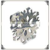 Indoor Christmas Decoration Metal Snowflake Napkin Ring Customized thumbnail-1