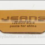 Custom Real Leather Label for Jeans, Coat Bags, Trapezoid Garment Label