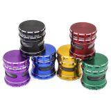 D63mm& H67mm Aluminium Alloy Waist Drum Shape Grinder 4-layer Platsmoke Grind Eras Colorful Cigar Crushing Accessory for Tobacco,smoke,cigarette thumbnail-5
