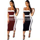 Strapless Dresses Factory Wholesale Low Price Spaghetti Strap V Neck Bandage Dress Bodycontight Sexy Dress Strapless Black Dress thumbnail-1