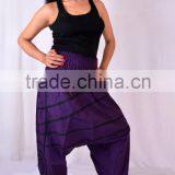 Aladdin Genie Fisherman Man Pants Trouser Jumpsuit Yoga Boho Gypsy Indian Women Loose Pants Funky Chunky Hip Hop Harem Pants