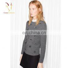 Womens Knitted Cashmere Wool Pullover Sweaters thumbnail-1