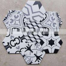 230*200*115 Art Tile Mediterranean Style Blue and White Porcelain Hex Floor Tile/Wall Tile thumbnail-3